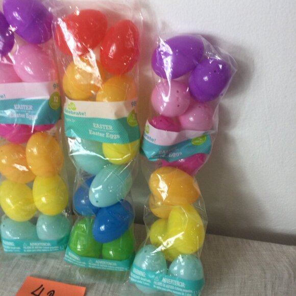 Lot of 4 Way to Celebrate Colorful Reusable Fillable Easter Eggs 12 Count Each - Picture 2 of 7